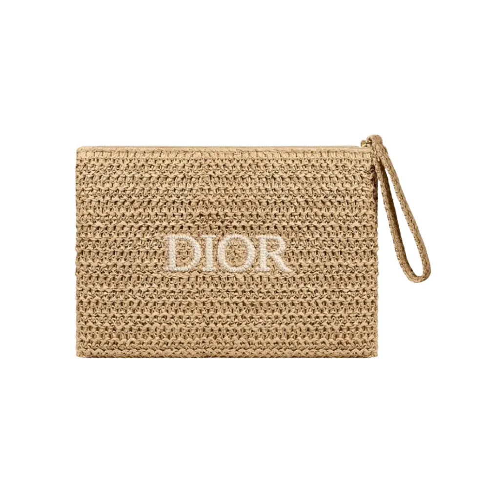 Dior Raffia Clutch