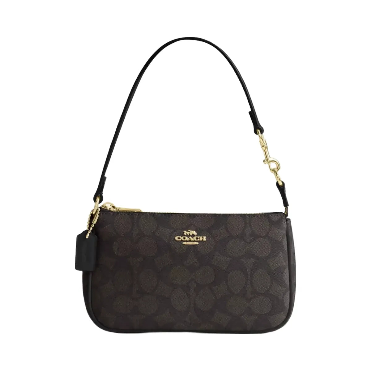 Coach Nolita 19 In Signature Canvas in Gold Walnut Black