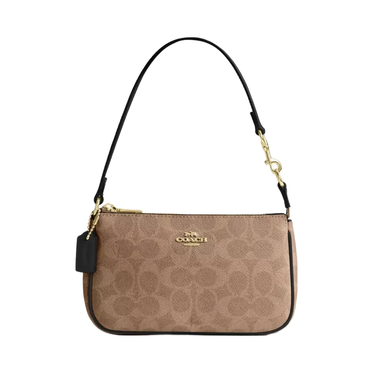 Coach Nolita 19 In Signature Canvas Signature Canvas-Gold-Tan-Black
