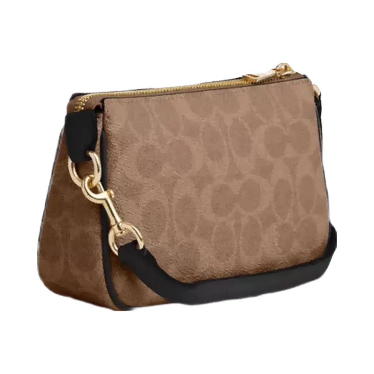 Coach Nolita 19 In Signature Canvas Signature Canvas-Gold-Tan-Black