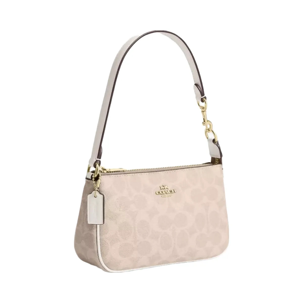 Coach Nolita 19 In Signature Canvas Signature Canvas-Gold-Sand-Chalk