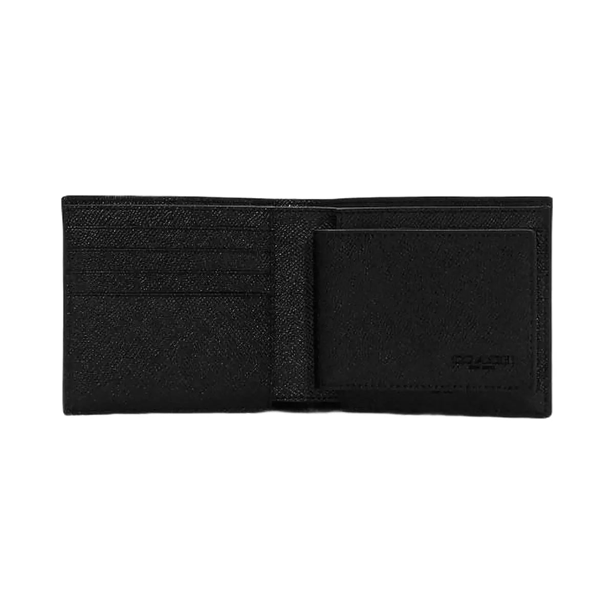 Coach 3 In 1 Wallet Crossgrain Leather-Black
