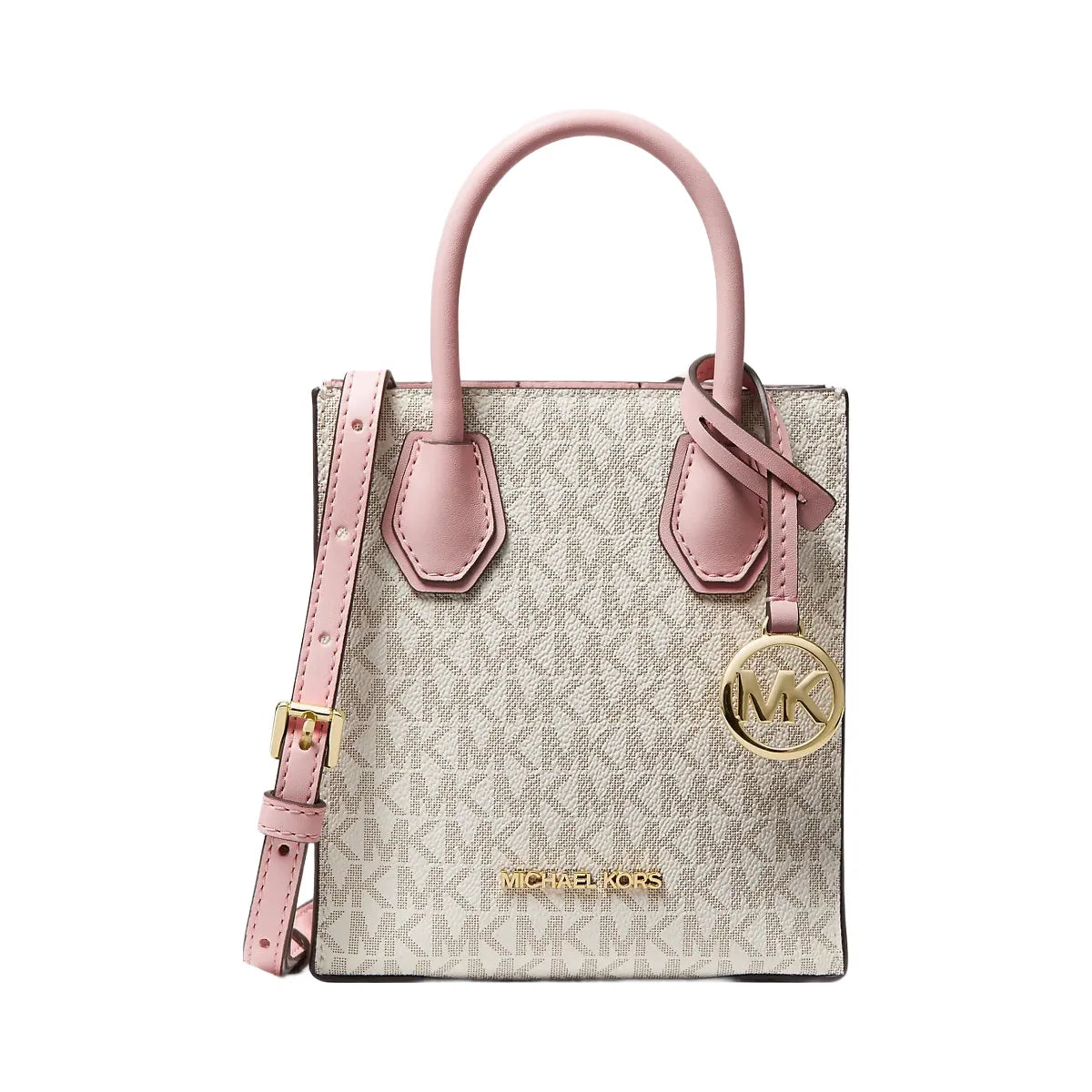 Michael Kors Mercer Extra-Small Logo and Leather Crossbody Bag Pwd Blsh Mlt