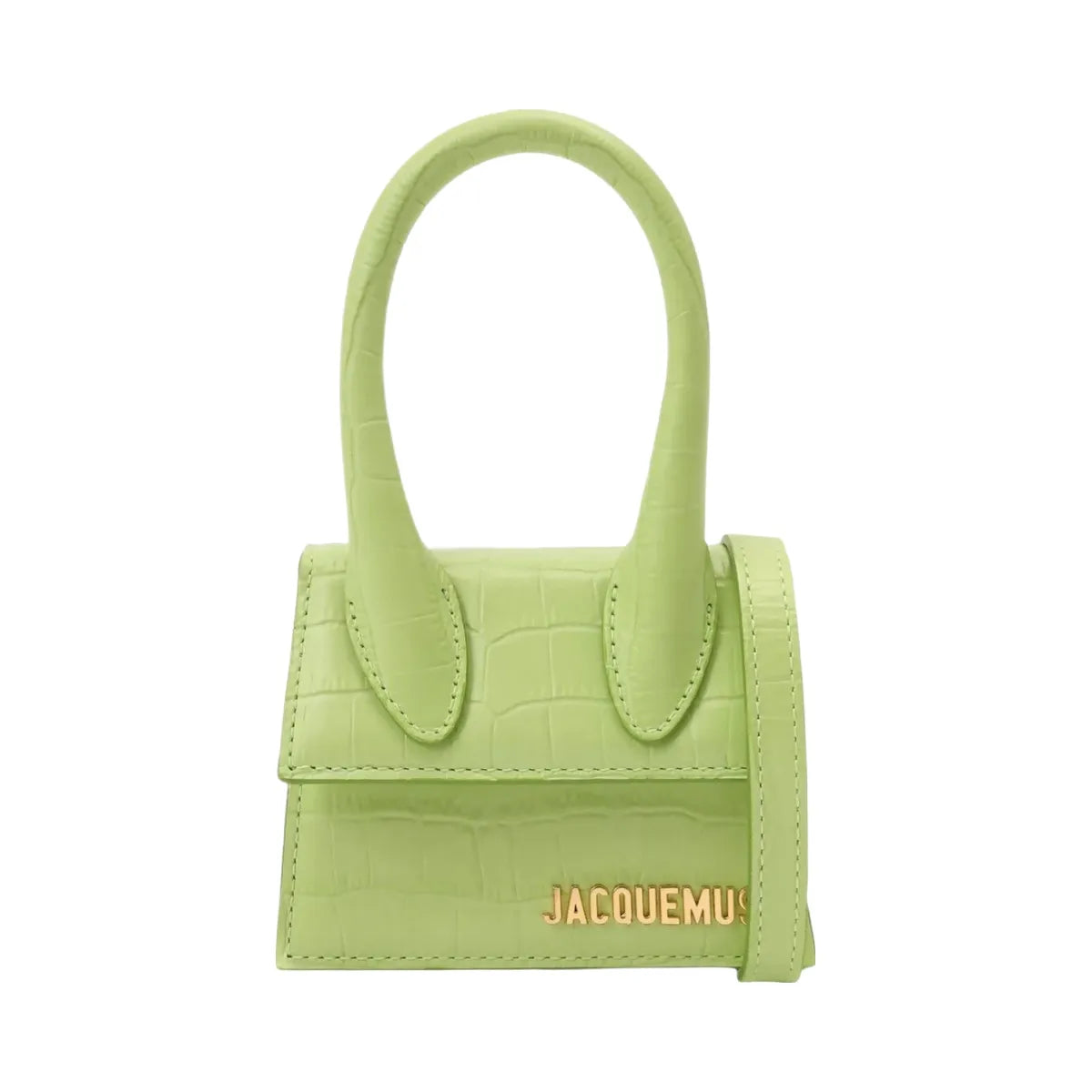 Jacquemus Le Chiquito Croc Embossed Light Green