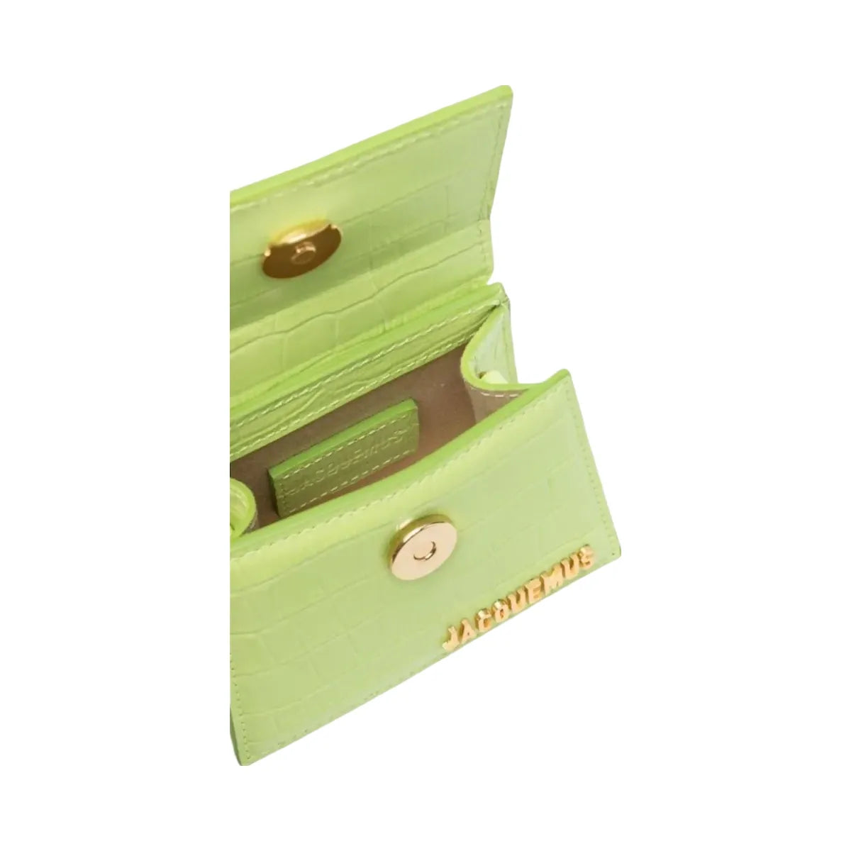 Jacquemus Le Chiquito Croc Embossed Light Green