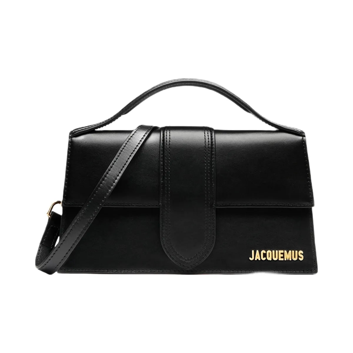 Jacquemus The Large Bambino Handbag With Adjustable Crossbody Strap Black