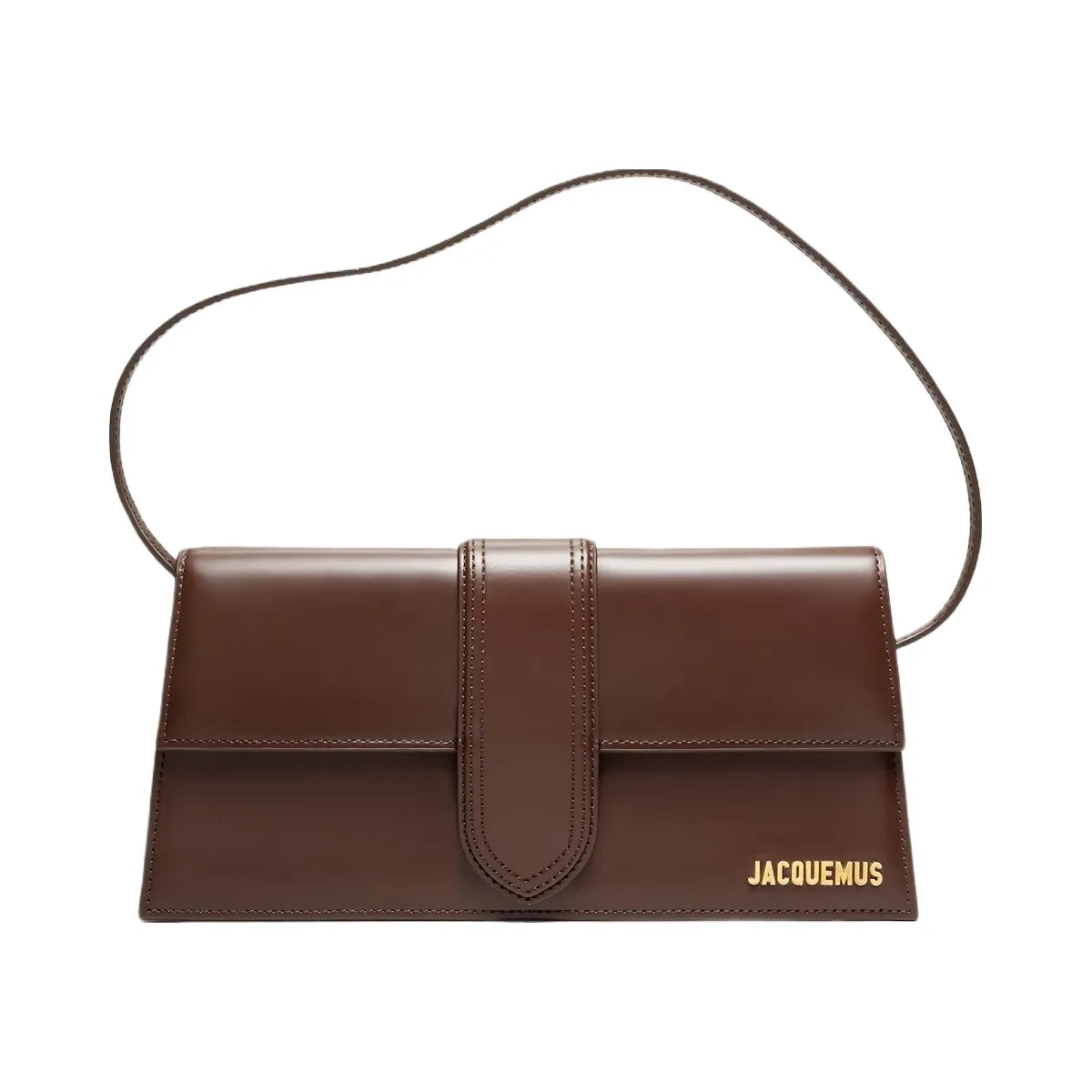 Jacquemus The Long Bambino Leather Structured Shoulder Bag Brown