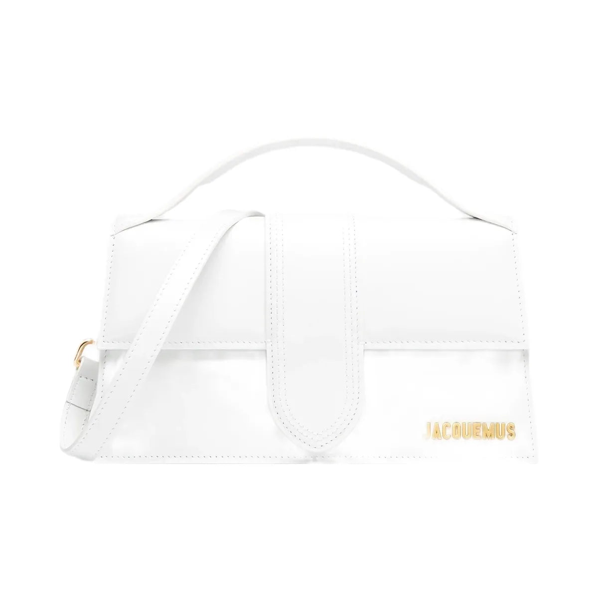 Jacquemus The Large Bambino Handbag With Adjustable Crossbody Strap White