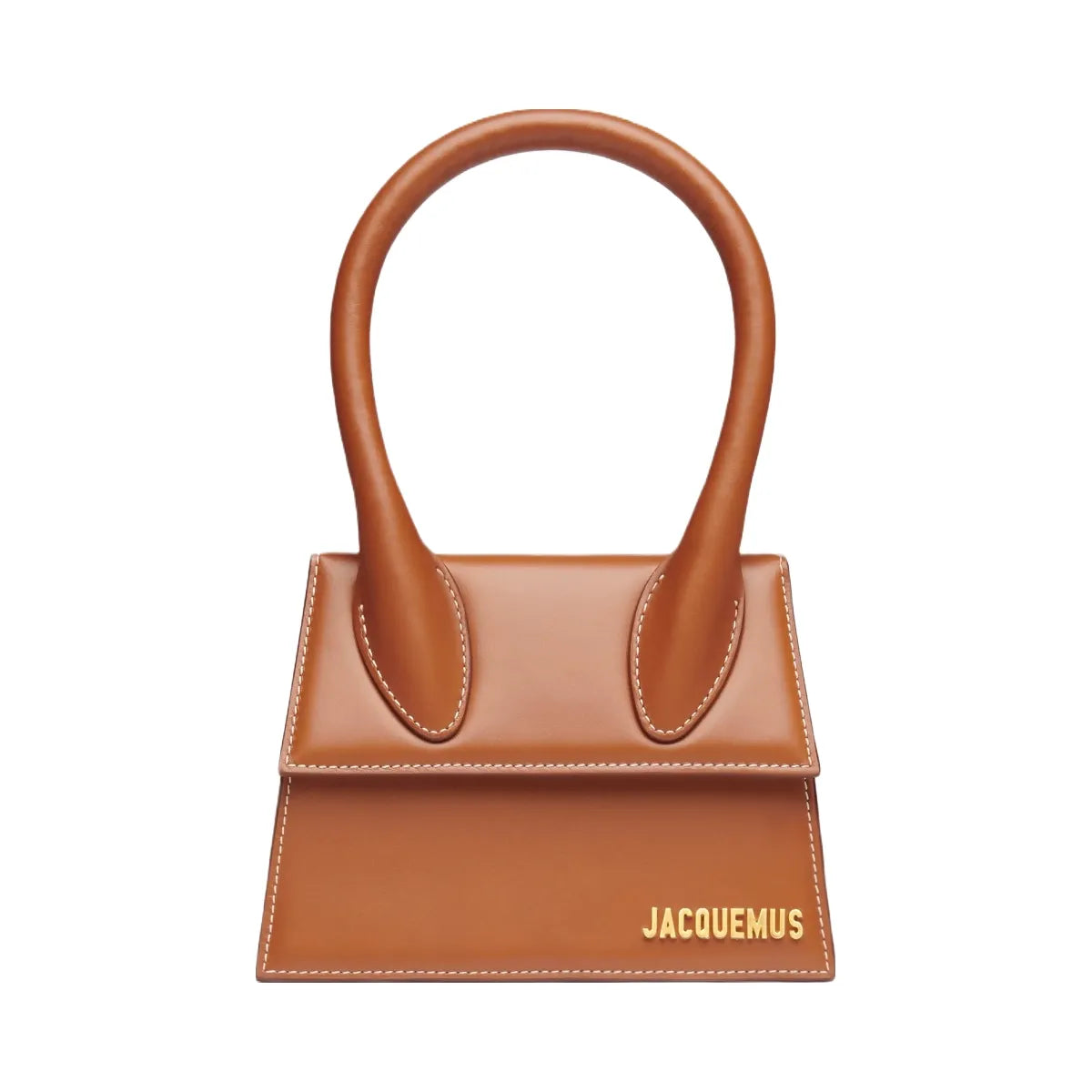 Jacquemus The Medium Chiquito Smooth Leather Structured Bag Light Brown