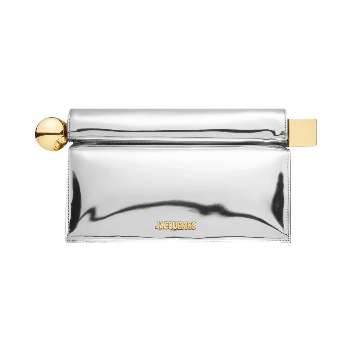 Jacquemus The Rond CarreClutch Take-Out Clutch Silver
