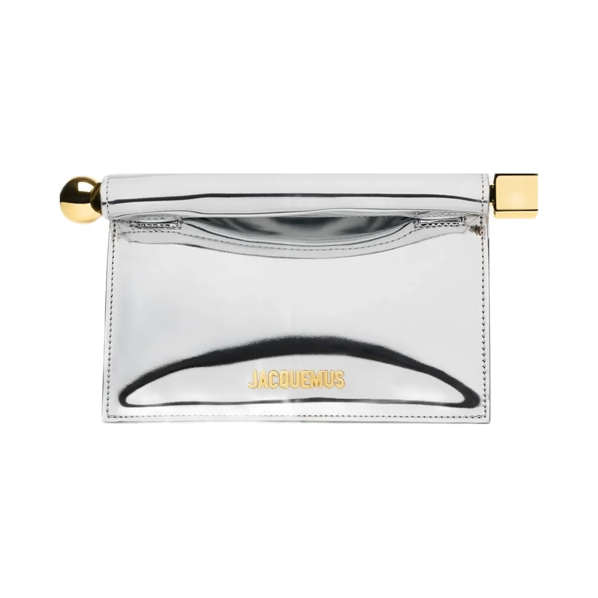 Jacquemus The Small Rond CarreClutch Mini Take-Away Pouch Bag Silver
