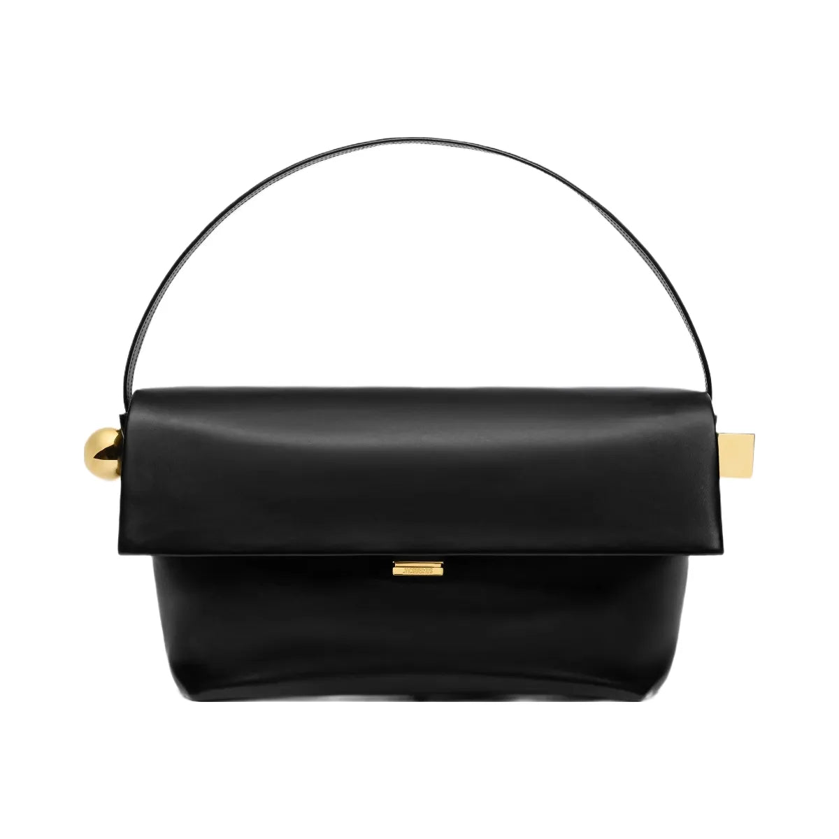 Jacquemus The Large Rond CarreLarge Folded Shoulder-Bag Black