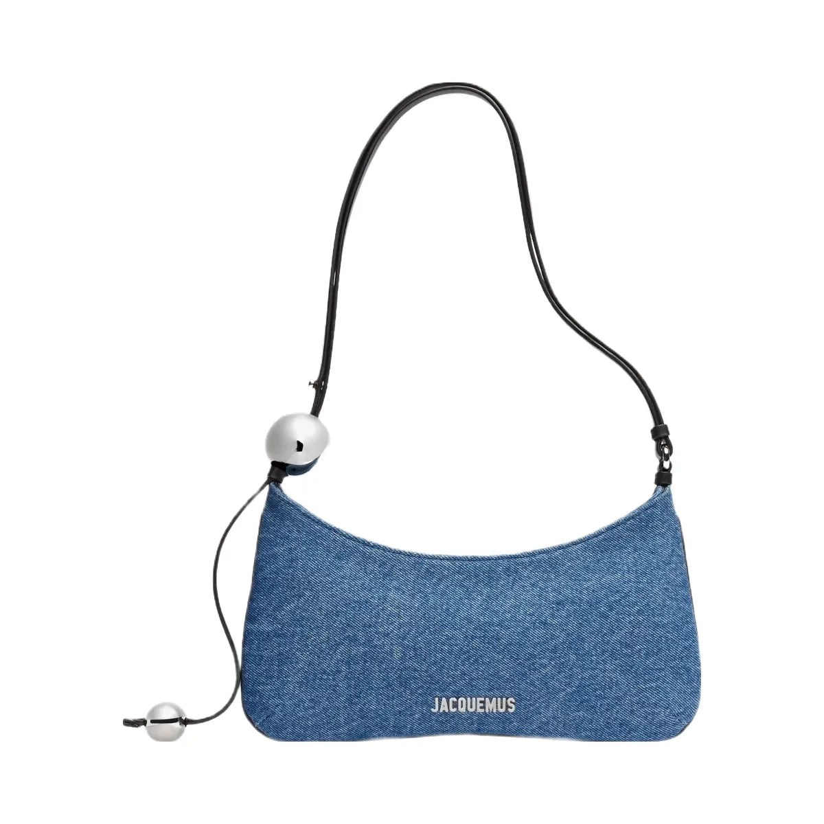 Jacquemus The Bisou Perle Denim Shoulder Bag Blue