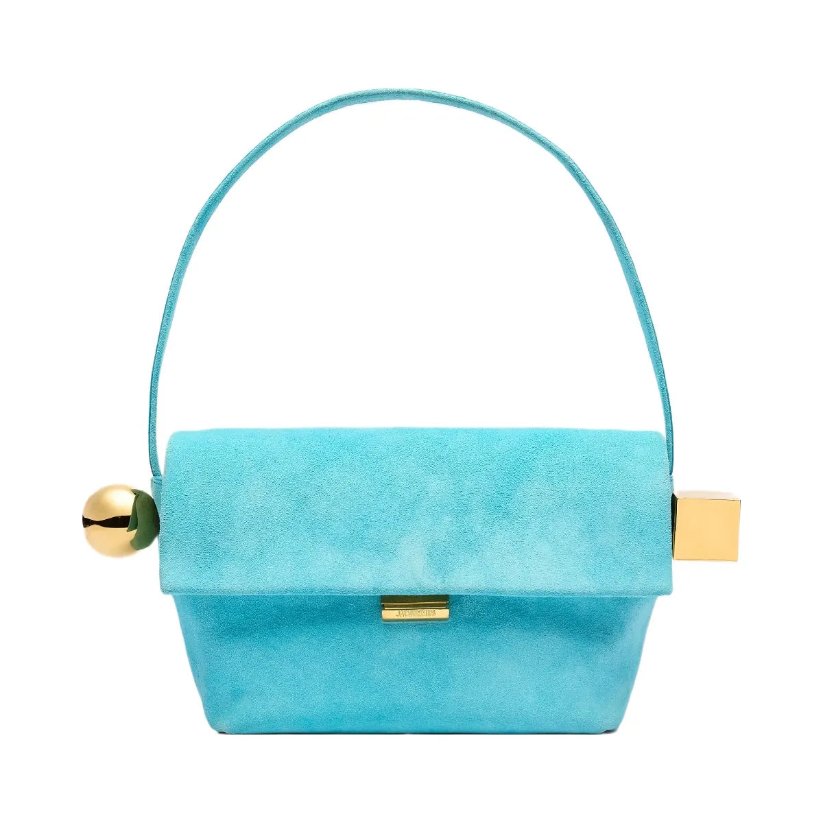 Jacquemus The Rond CarreFolded Shoulder Bag Light Turquoise