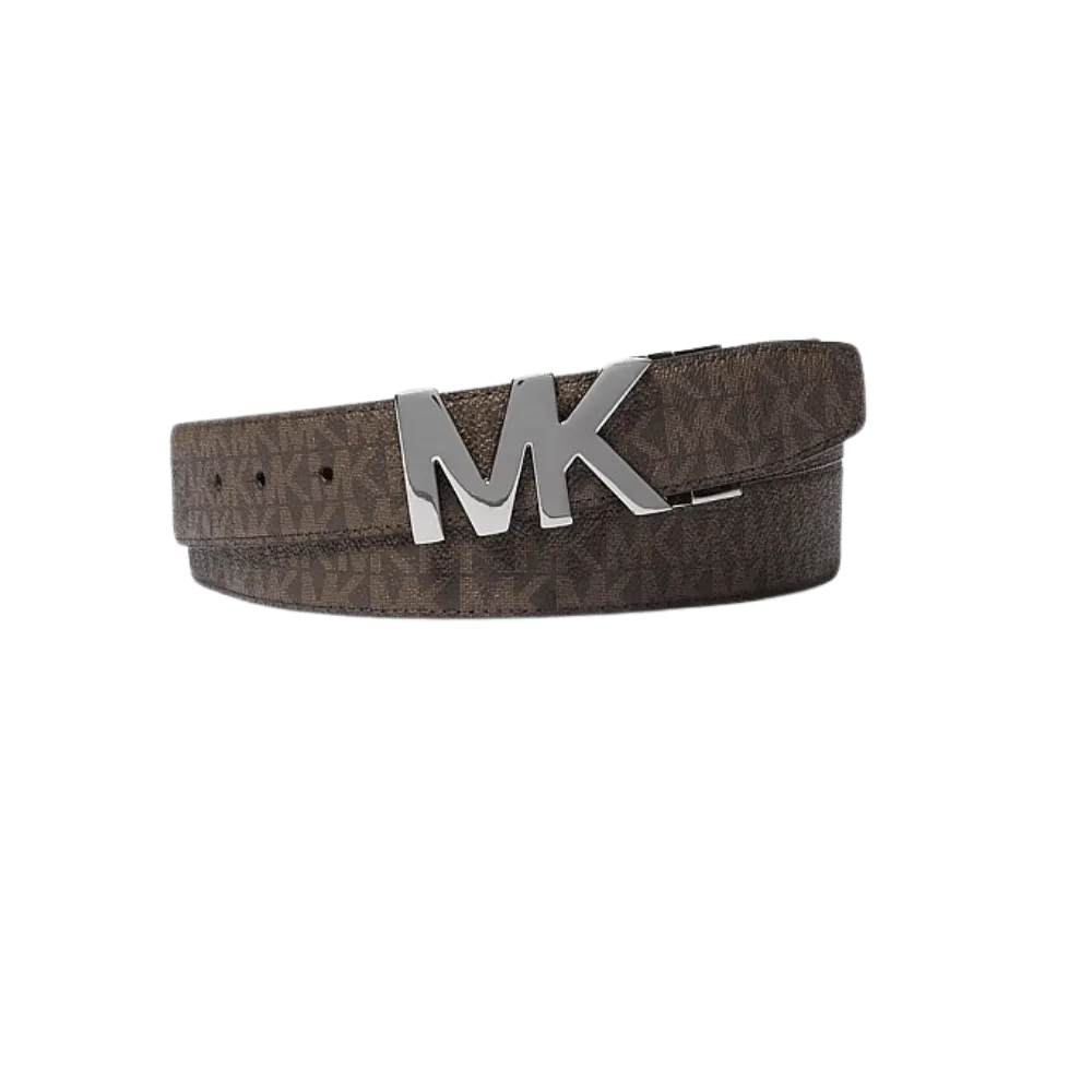 Michael Kors Reversible Signature Logo and Leather Belt Black