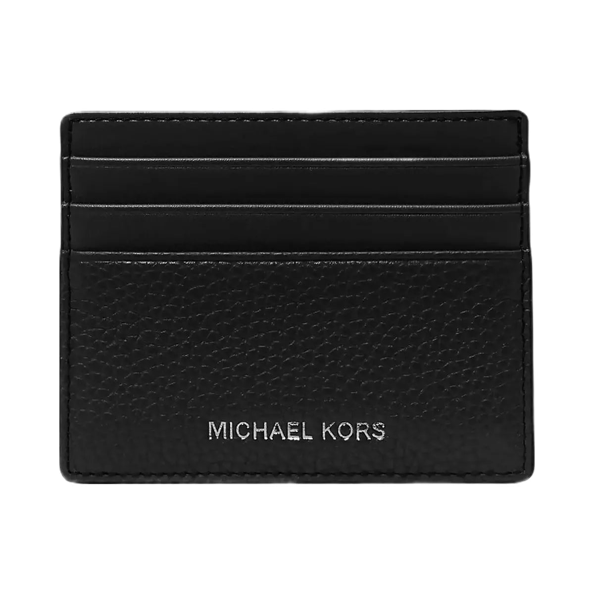 Michael Kors Cooper Pebbled Leather Tall Card Case Black