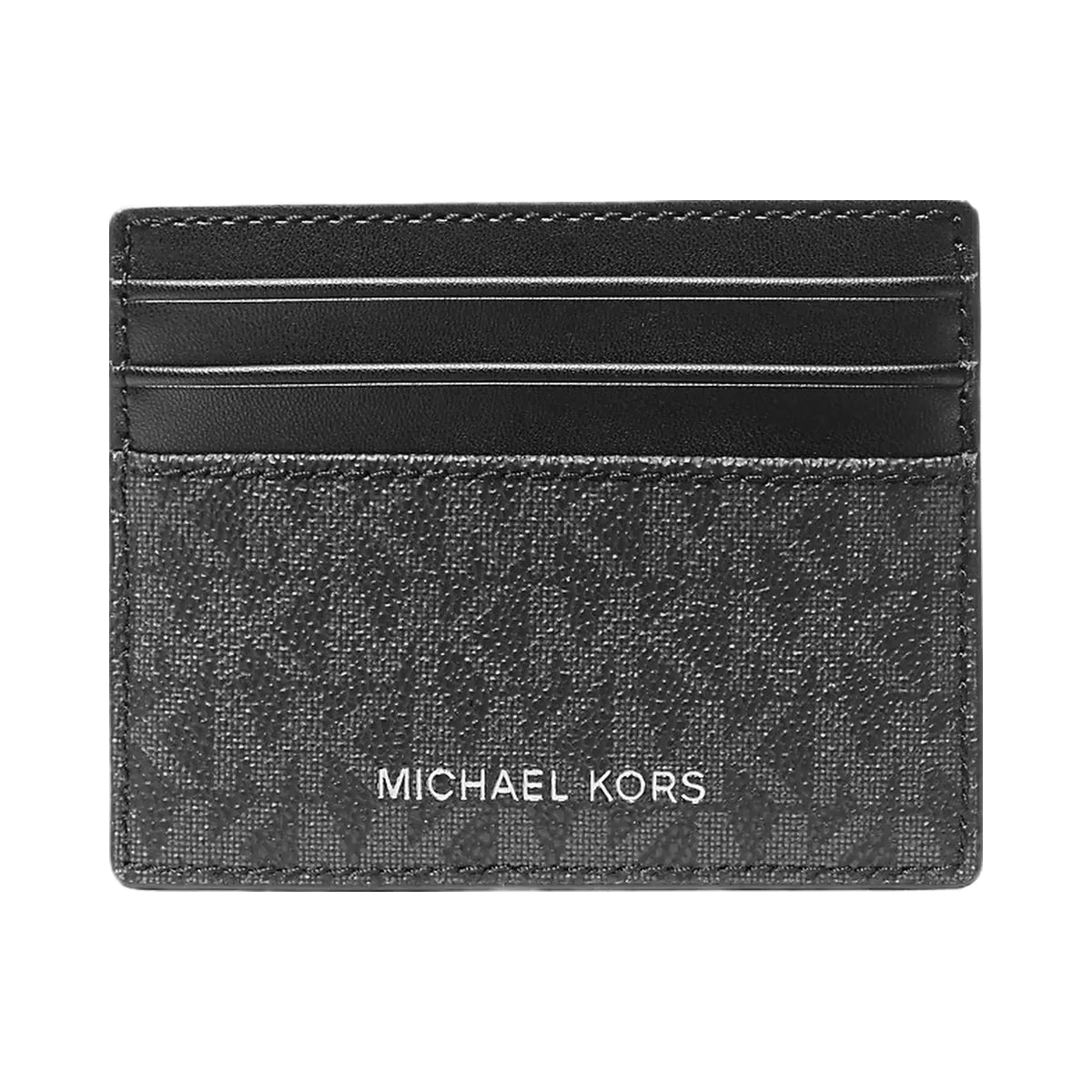 Michael Kors Cooper Signature Logo Card Case Black