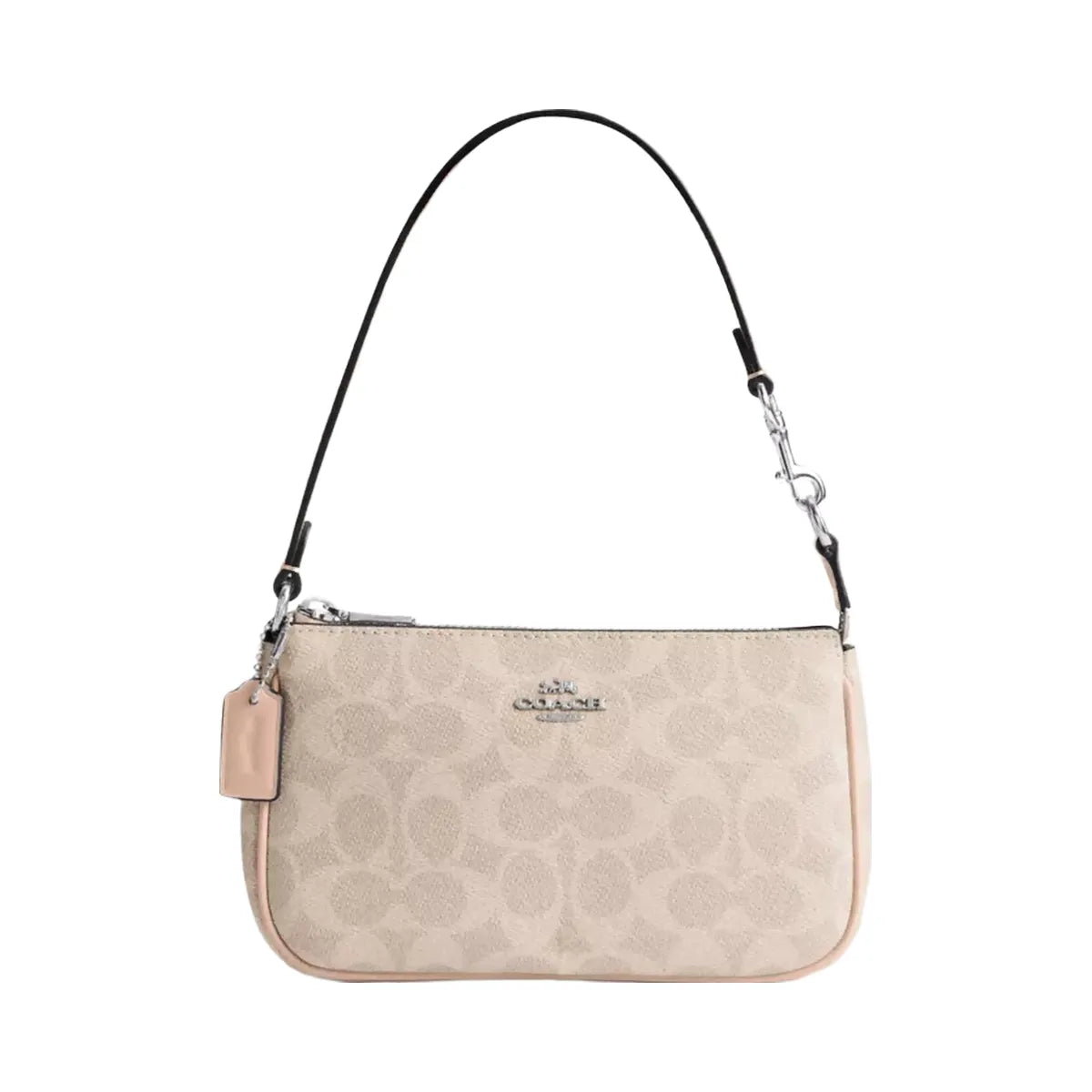 COACH Nolita 19 In Signature Canvas Silver/Sand/Taupe