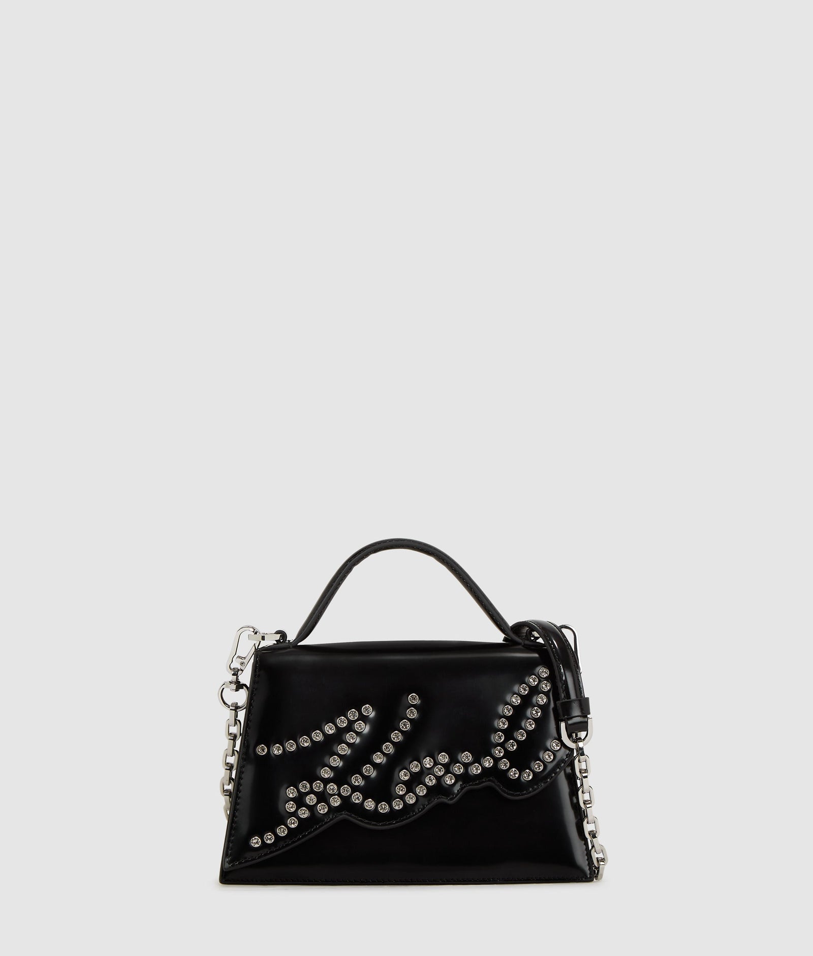 Karl Lagerfeld Ksignature Small Studded Crossbody Bag Black