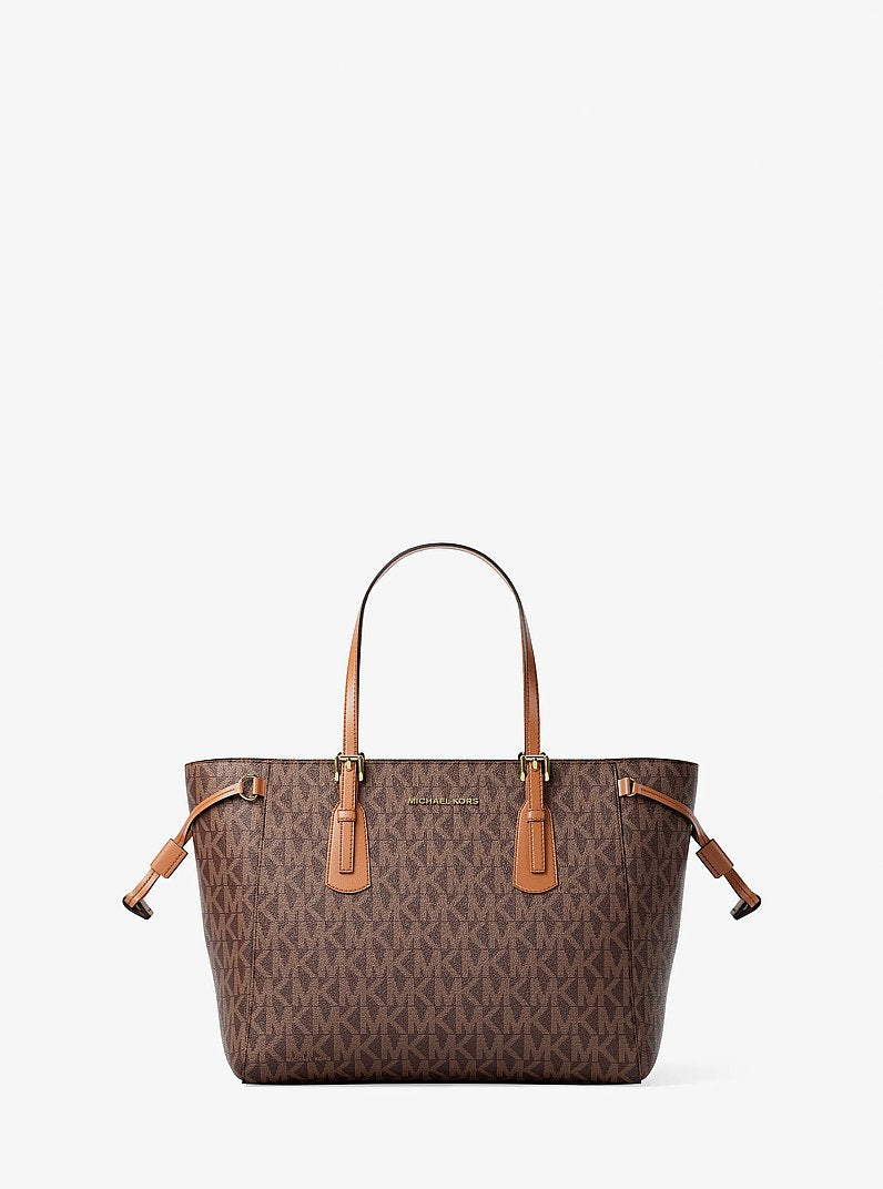 Michael Kors Voyager Extra-Small Signature Logo Convertible Crossbody Bag Brown