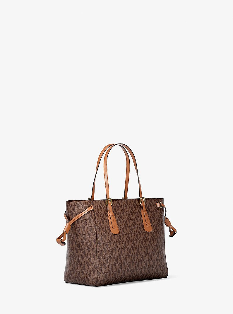 Michael Kors Voyager Extra-Small Signature Logo Convertible Crossbody Bag Brown