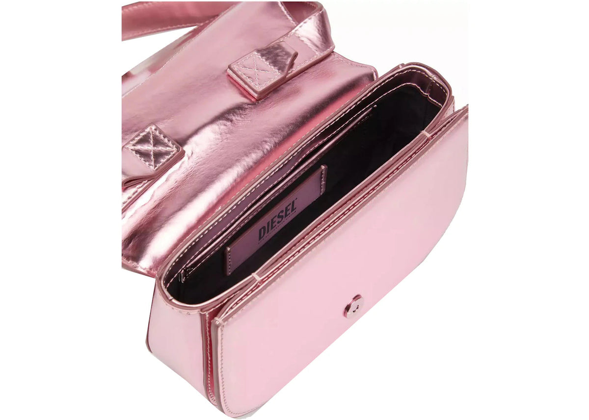 Diesel 1Dr Shoulder Bag Mirrored Leather Pink