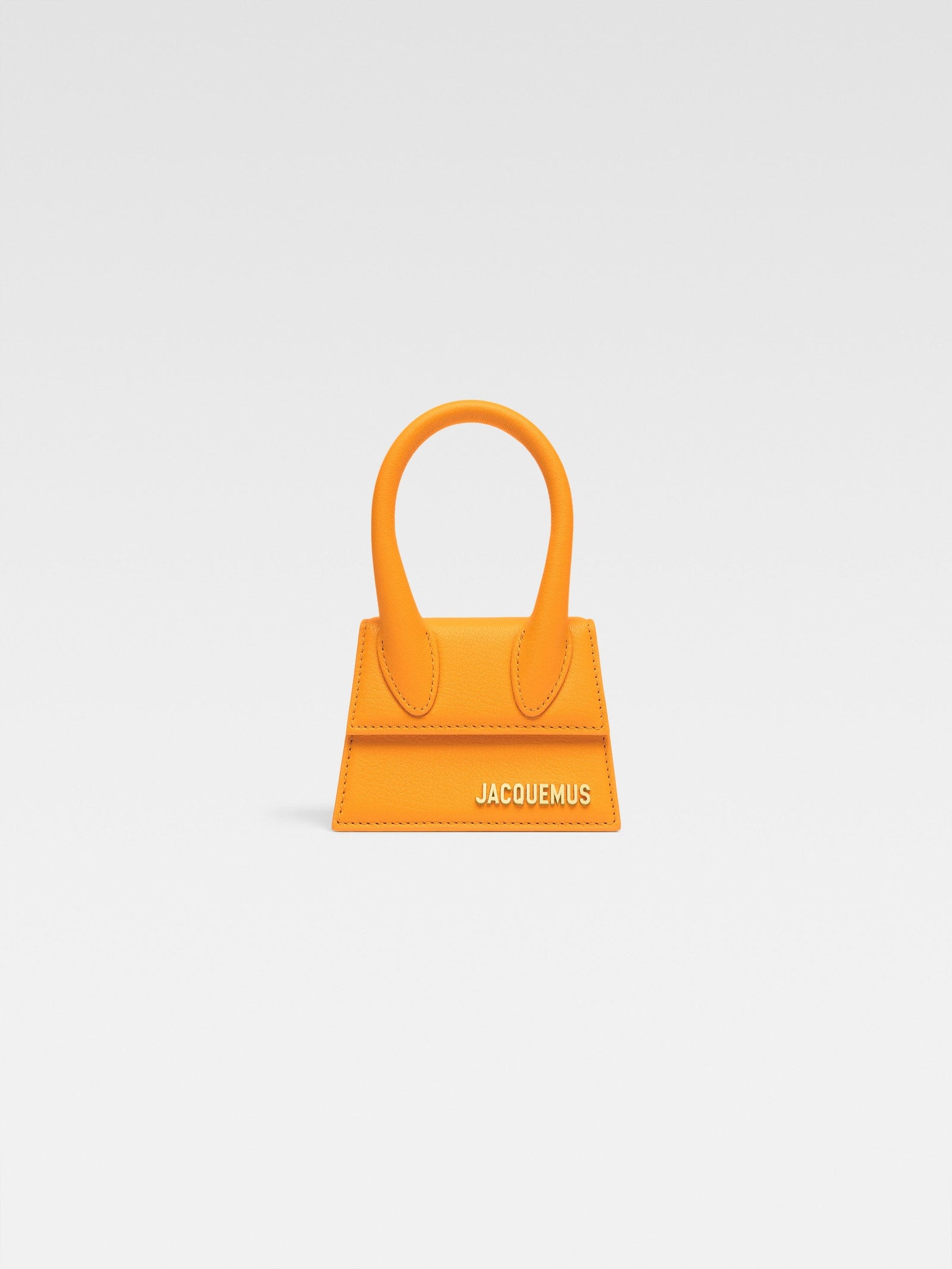 Jacquemus The Chiquito Soft Grained Leather Structured Bag Dark Orange