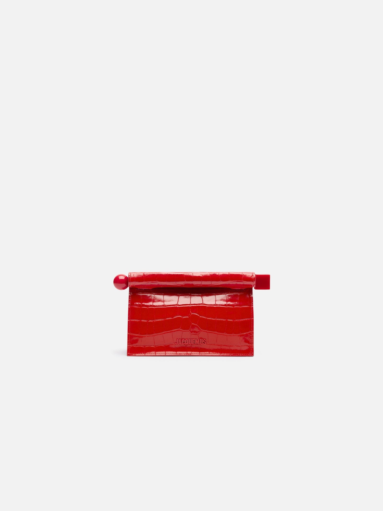 Jacquemus The Small Rond CarreClutch Mini Take-Away Pouch Bag Red