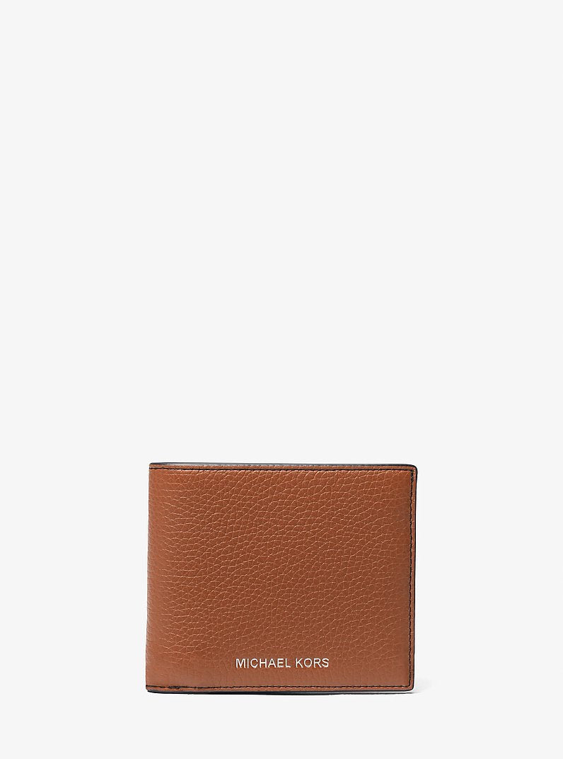 Michael Kors Cooper Pebbled Leather Billfold Wallet Luggage