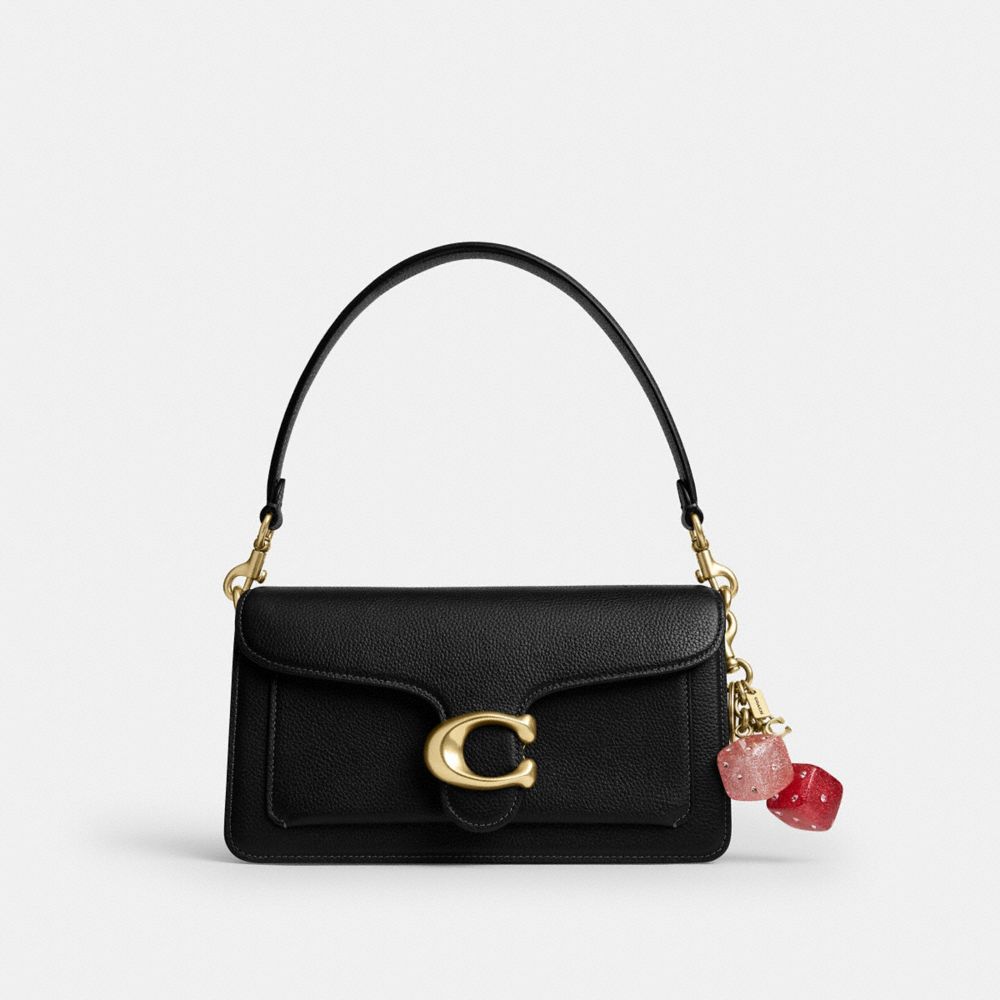 Coach Dice Bag Charm Gold Pink Multi