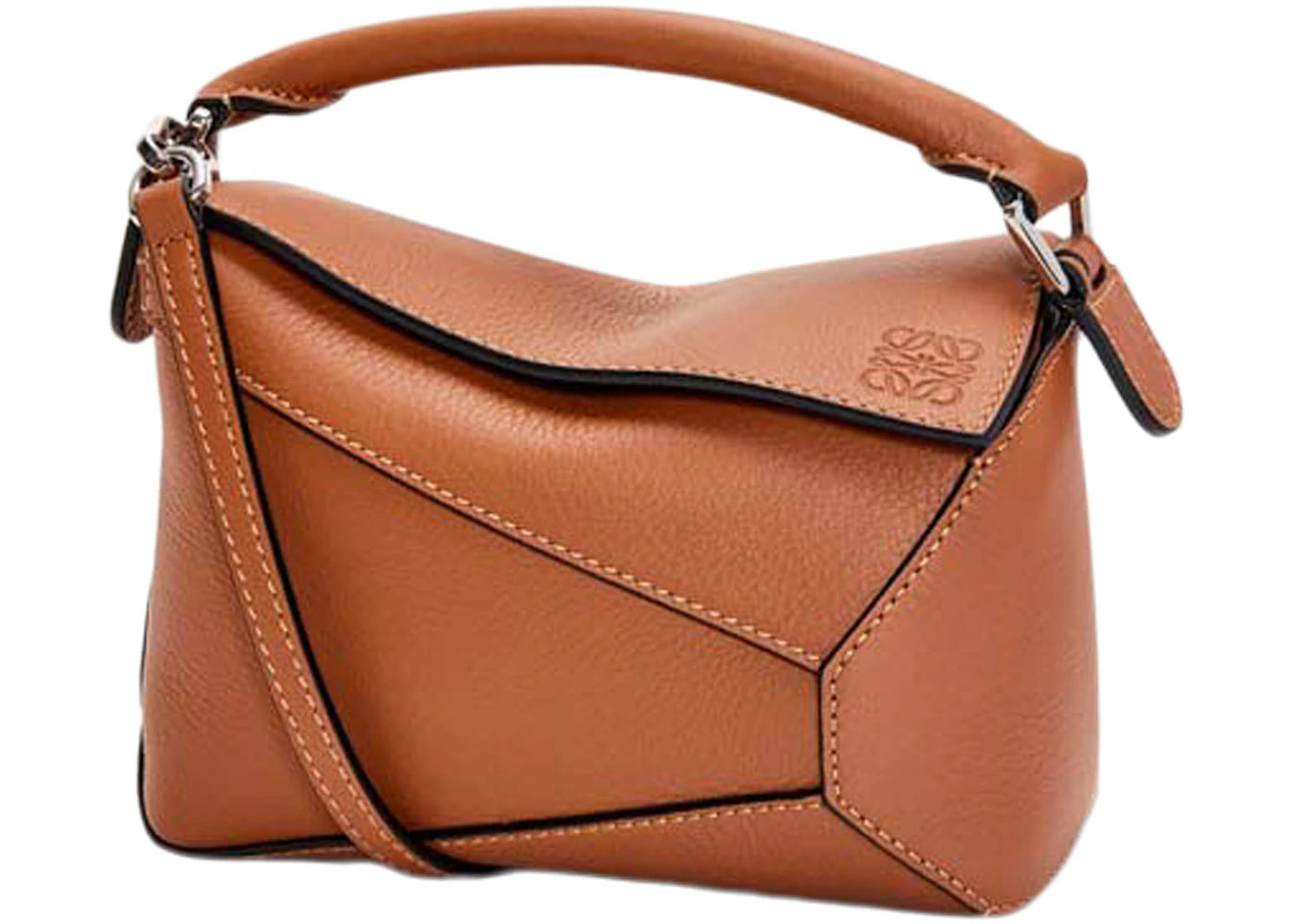 LOEWE Mini Puzzle Bag in Classic Calfskin Tan