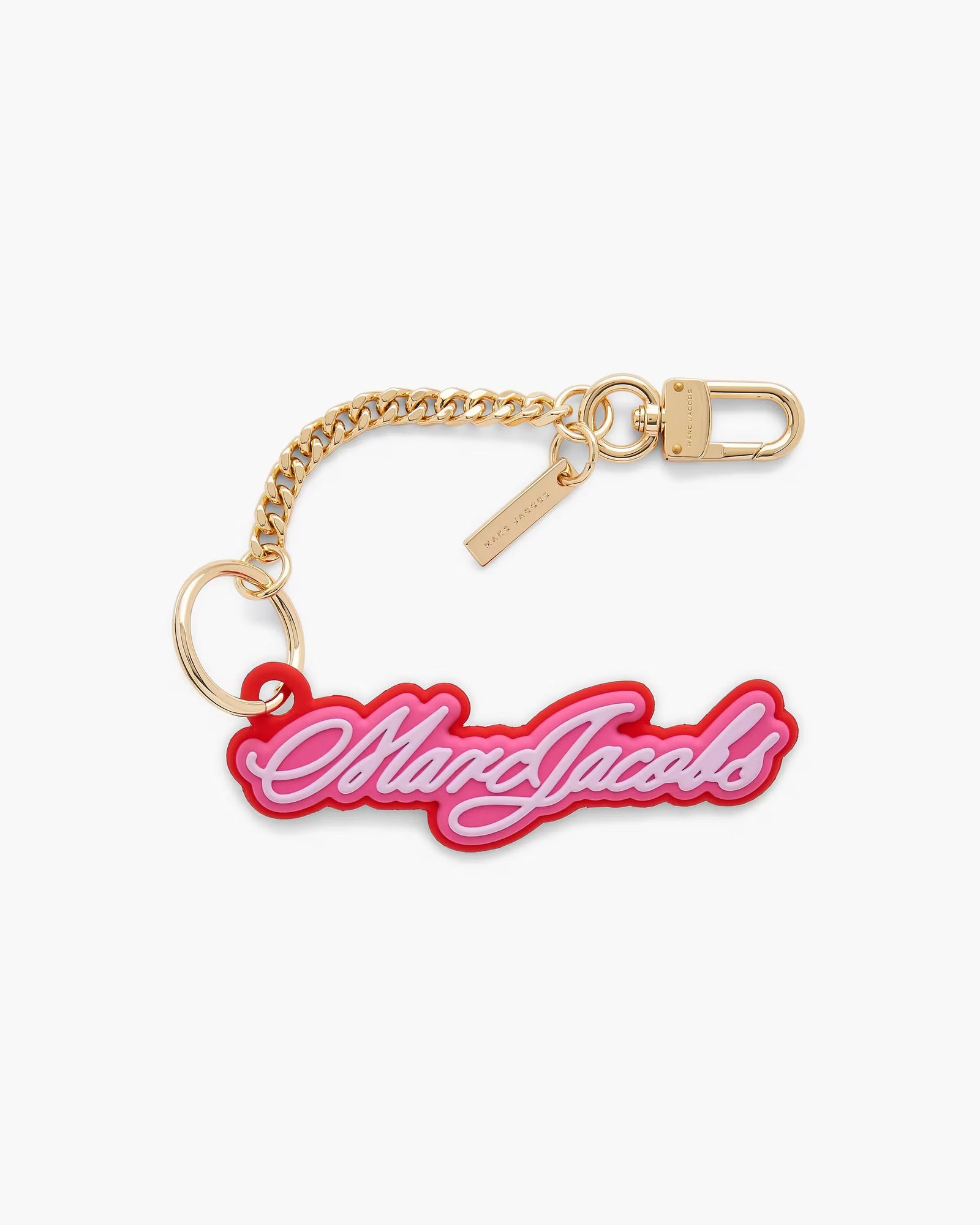 Marc Jacobs Marc Jacobs The Cursive Logo Bag Charm Bow Pink Multi Bow Pink Multi