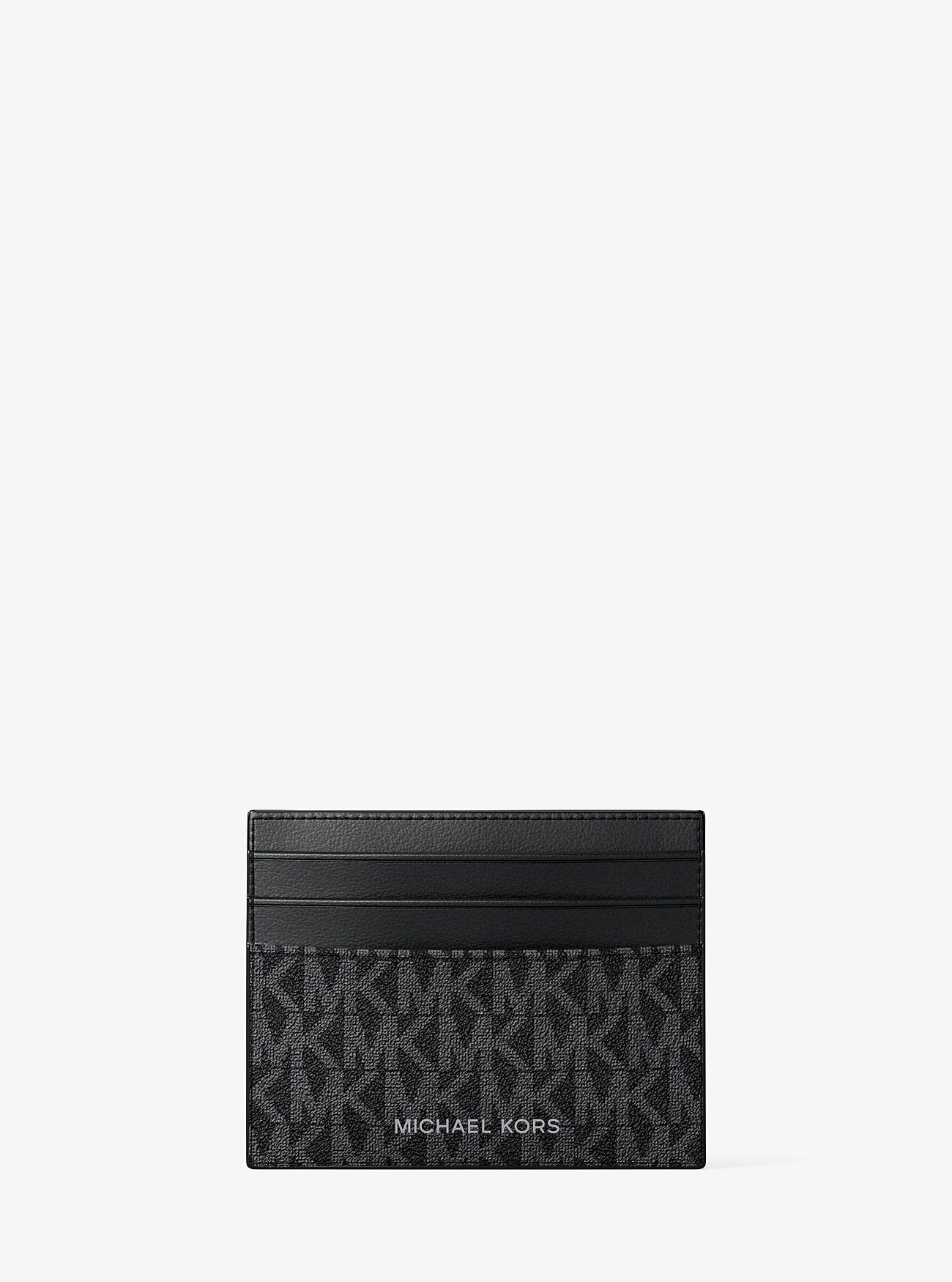 Michael Kors Cooper Signature Logo Card Case Black
