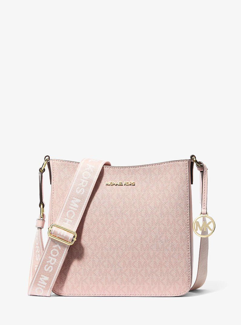Michael Kors Jet Set Small Signature Logo Crossbody Bag Powder Blush