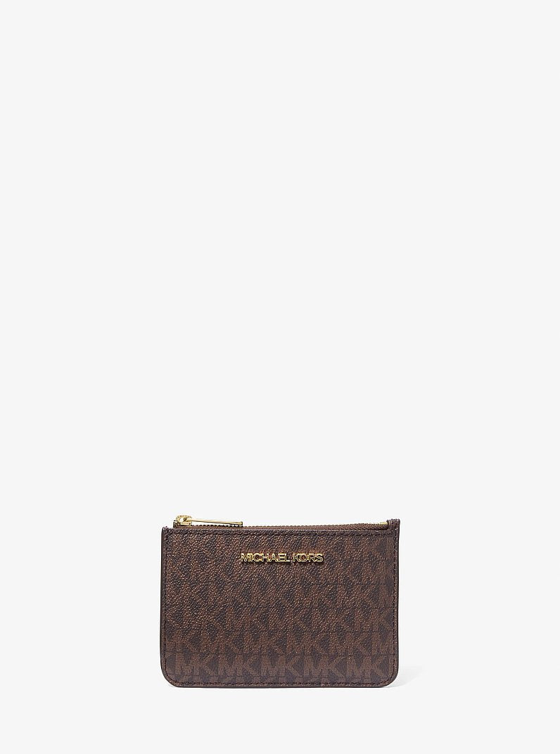 Michael Kors Jet Set Travel Small Signature Logo Coin Purse Brown
