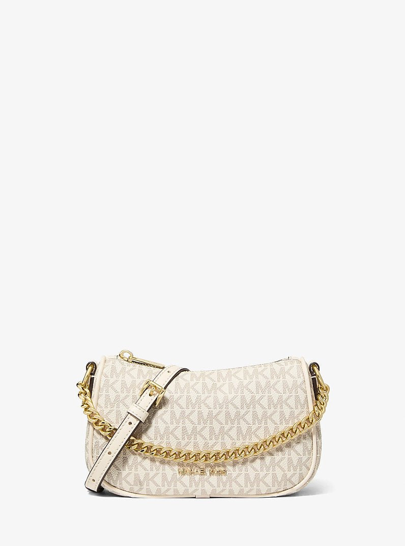 Michael Kors Carmela Small Signature Logo Convertible Crossbody Bag Lt Crm Multi