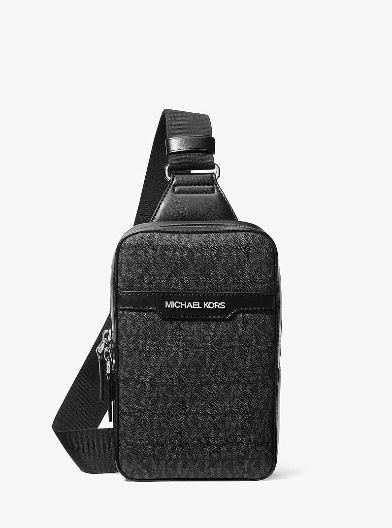 Michael Kors Cooper Medium Signature Logo Sling Pack Black