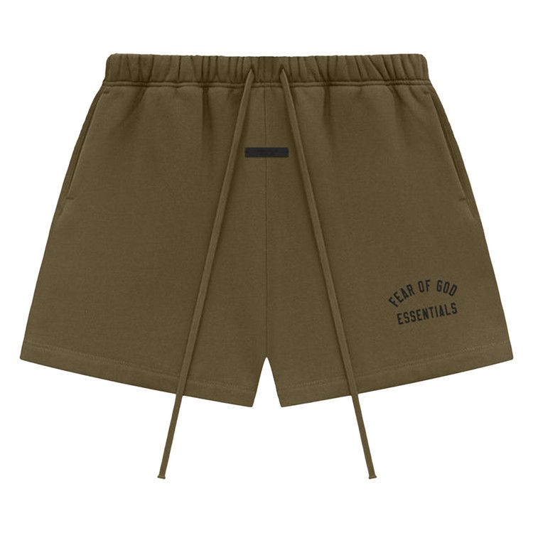Fear of God Essentials Fleece Soccer Shorts Olive