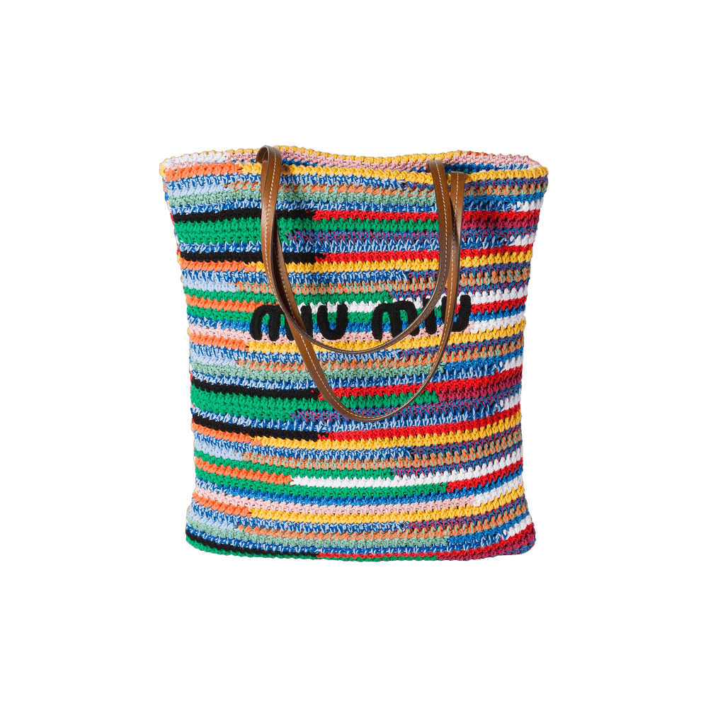 Miu Miu Crochet Tote Bag Multicolor