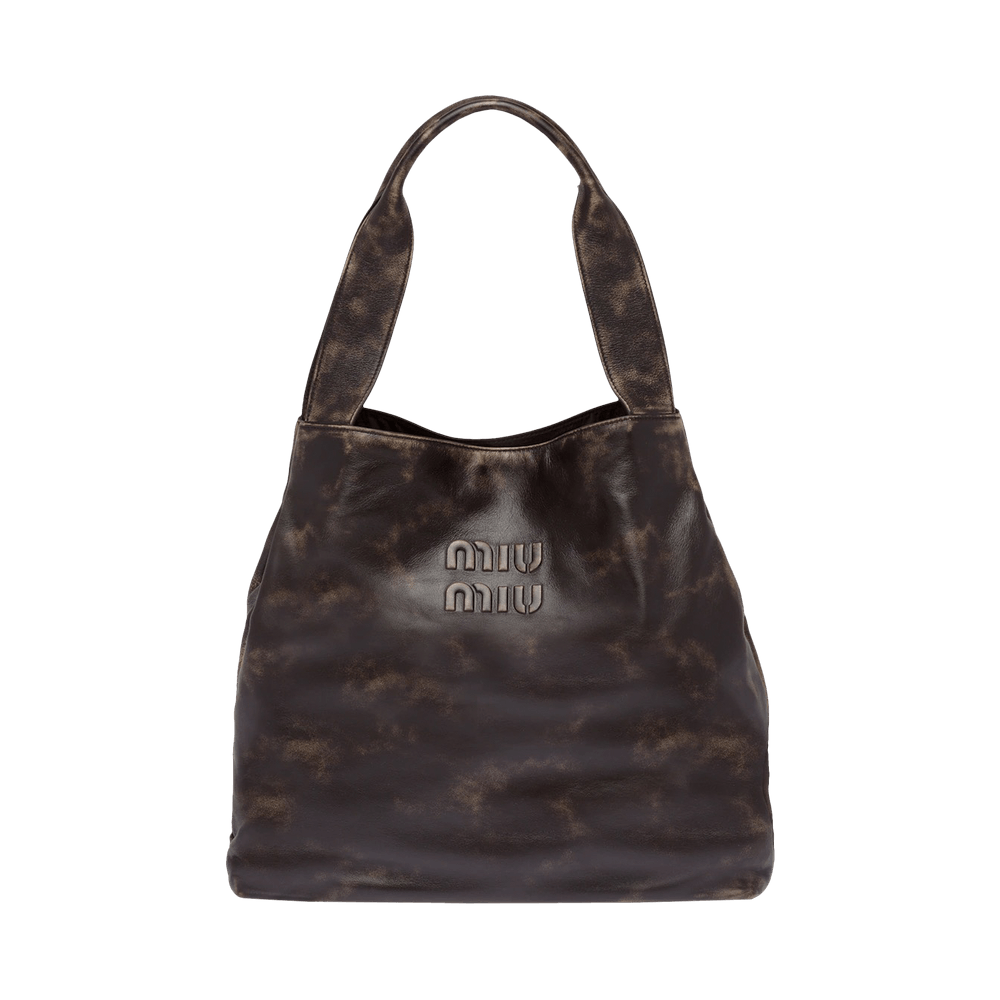 Miu Miu Leather Hobo Bag Coffee