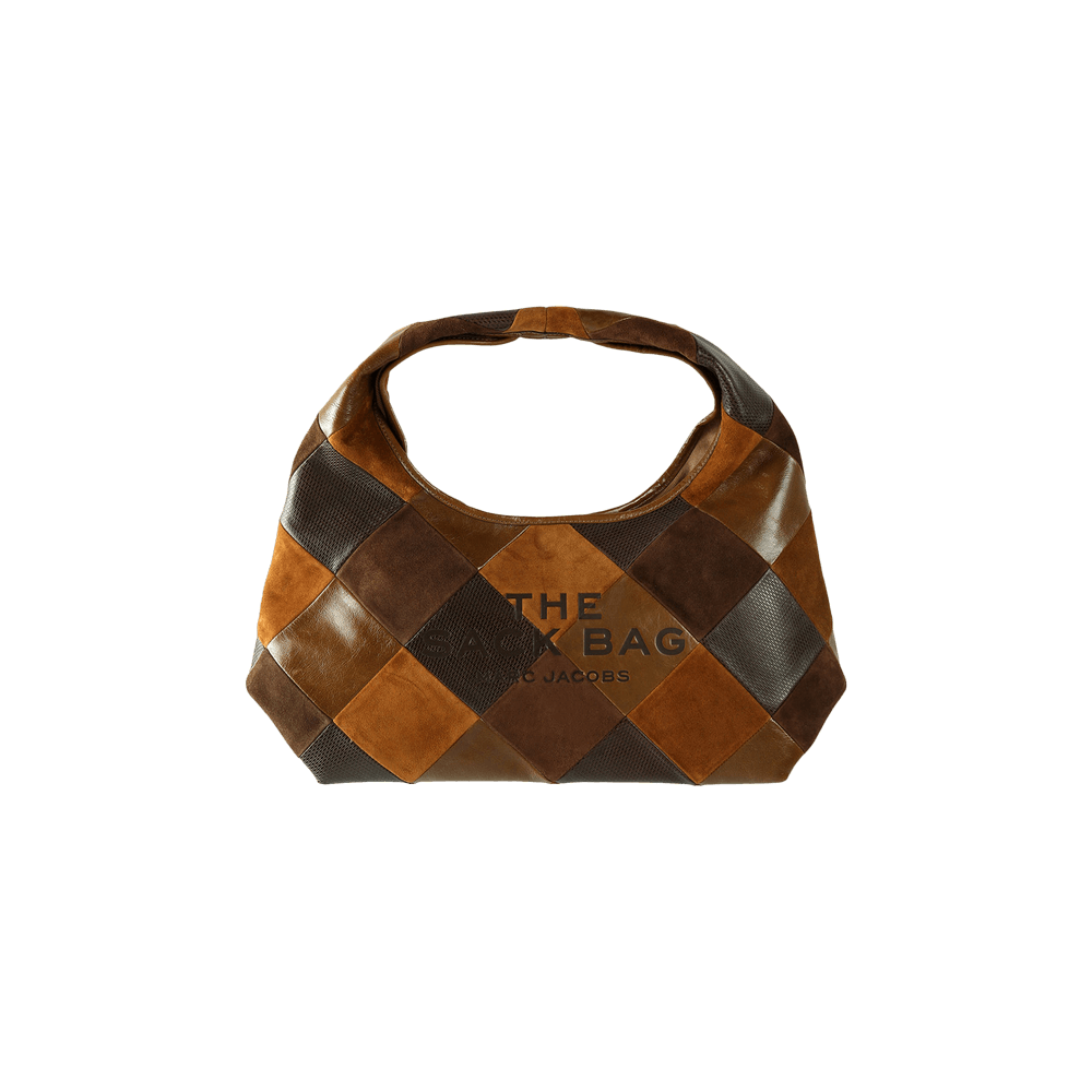 Marc Jacobs Suede Patchwork Sack Bag Brown/Multicolor