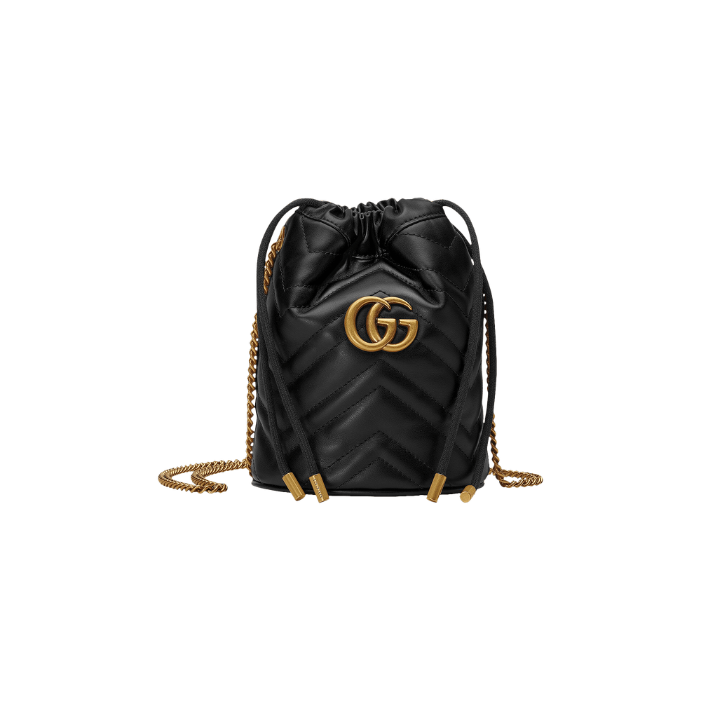 Gucci Gg Marmont Bucket Bag Mini Black