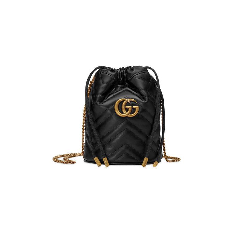 Gucci Gg Marmont Bucket Bag Mini Black