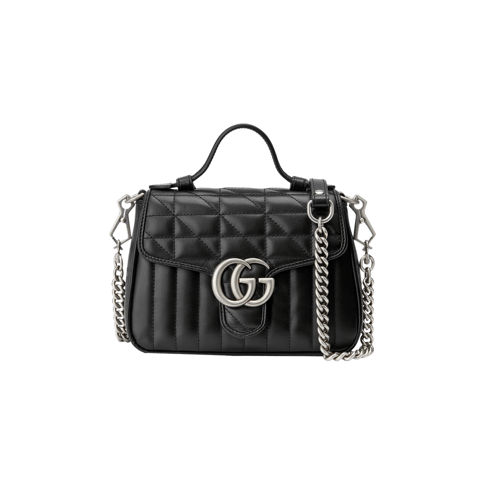 Gucci Gg Marmont Top Handle Bag Mini Black