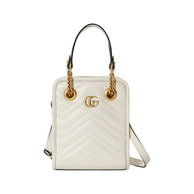 Gucci Gg Marmont Matelasse Mini Bag White