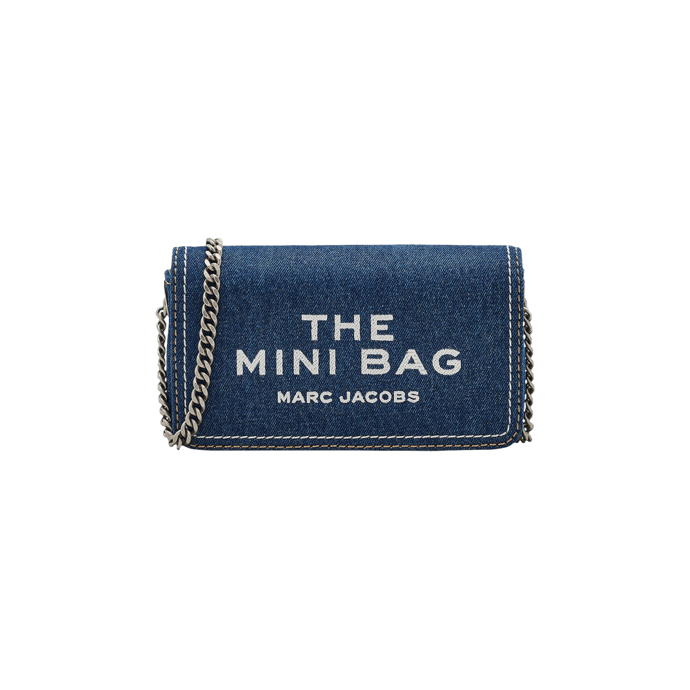 Marc Jacobs Mini Denim Chain Items SLG Bag Dark Wash