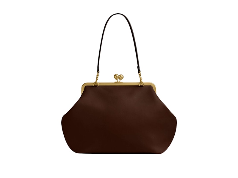 Coach Large Kisslock Frame Bag Brass/Rose