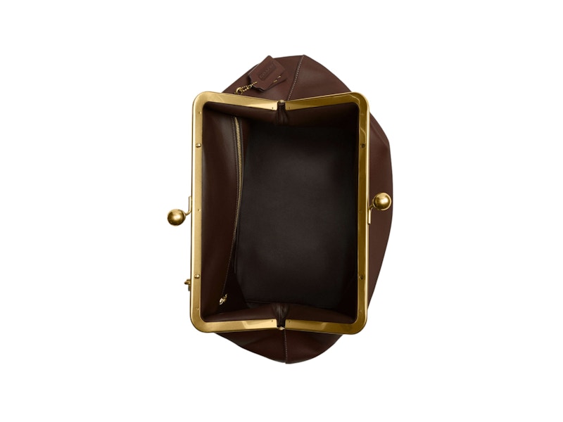 Coach Large Kisslock Frame Bag Brass/Rose