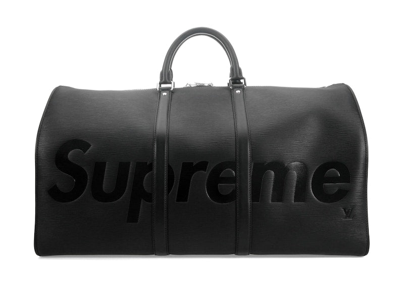 Louis Vuitton x Supreme Keepall Bandouliere Epi 55 Black