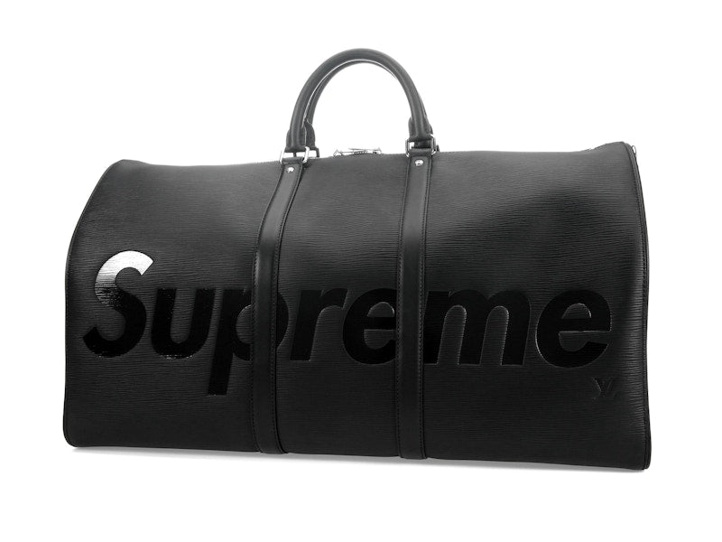 Louis Vuitton x Supreme Keepall Bandouliere Epi 55 Black